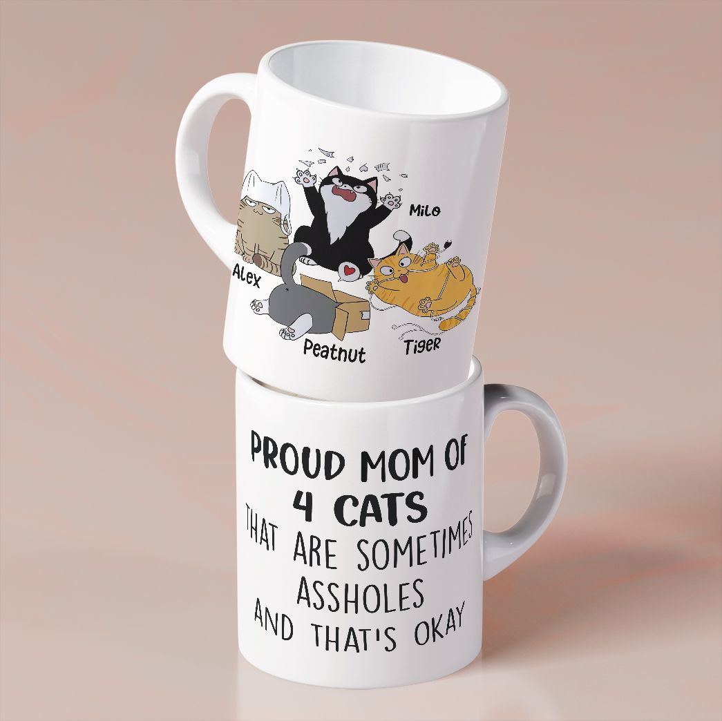 Proud Mom Of Naughty Cats Mug