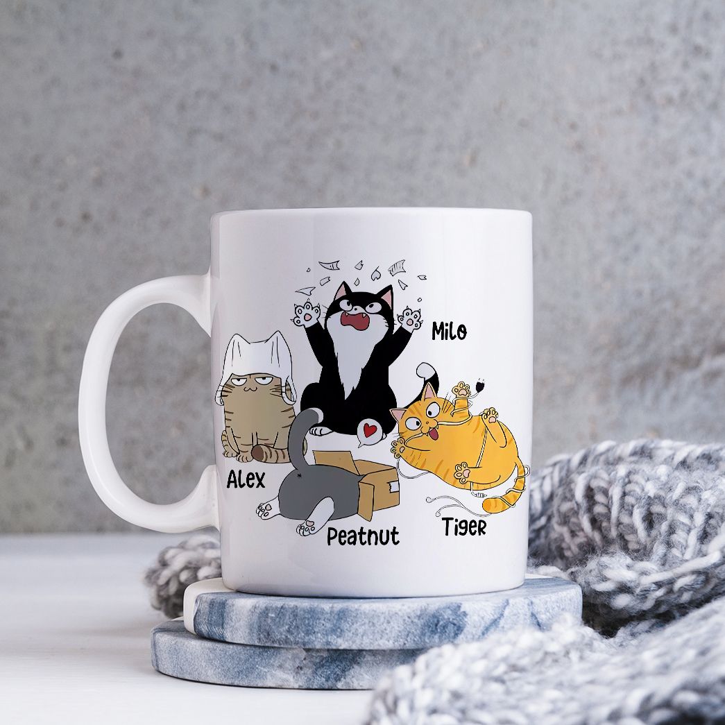 Proud Mom Of Naughty Cats Mug