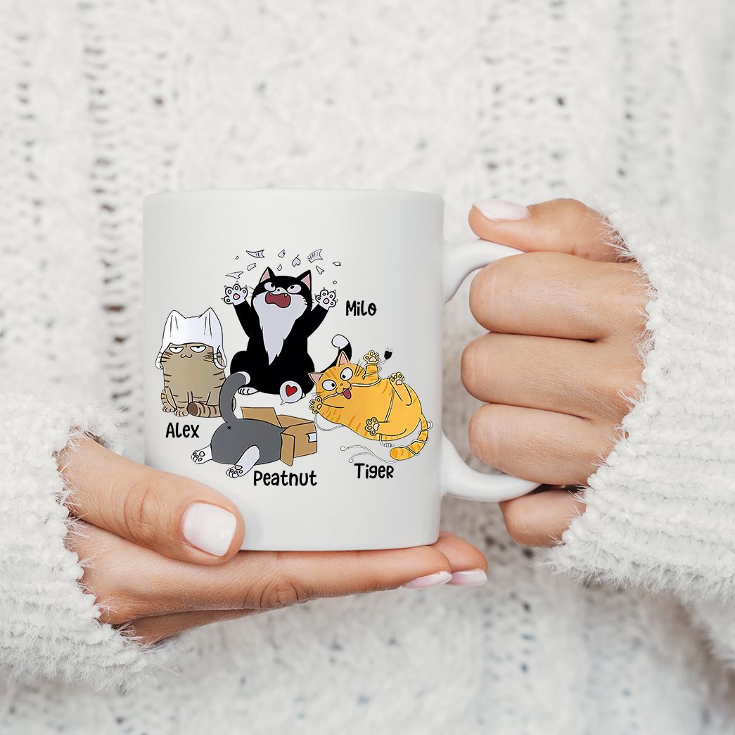 Proud Mom Of Naughty Cats Mug