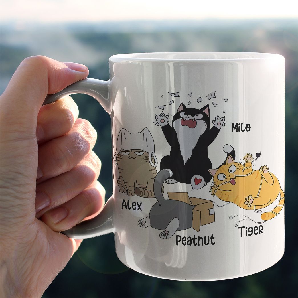 Proud Mom Of Naughty Cats Mug