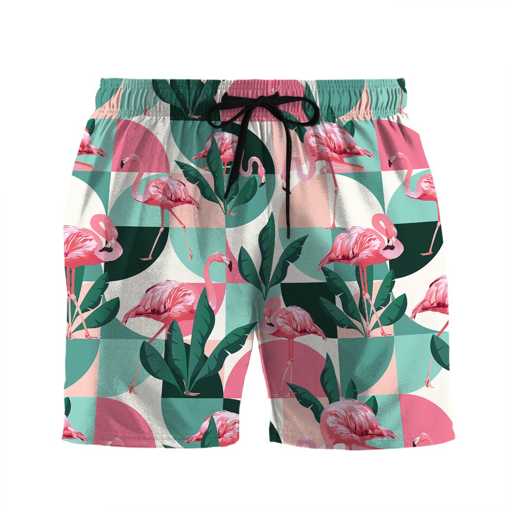 Pink Flamingo Hawaiian Button Shirt