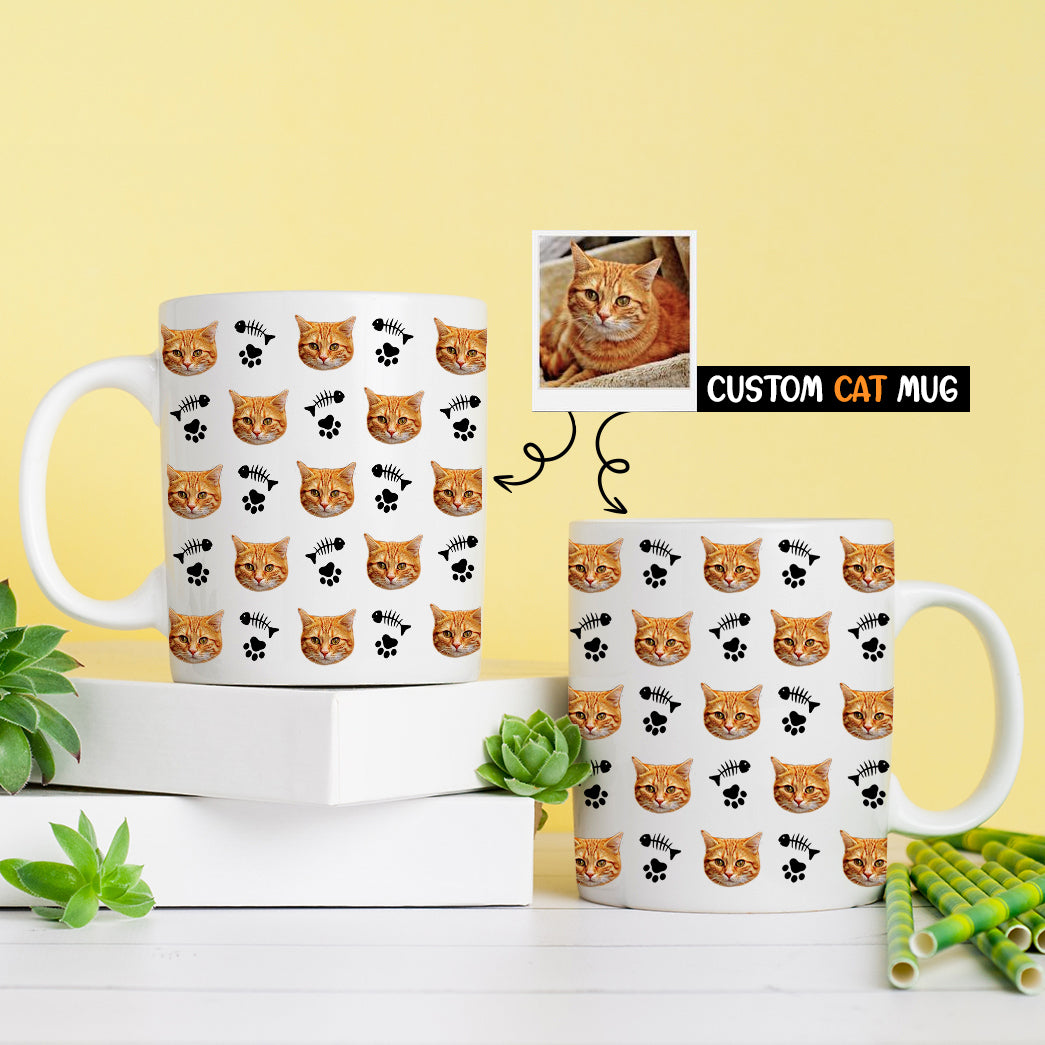 Cat Faces Personalized Mug