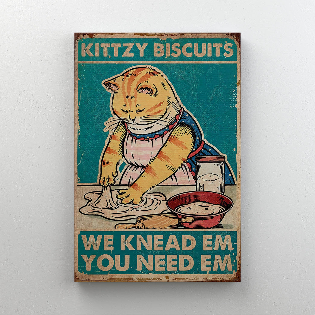 Kittzy Biscuits Canvas With Frame