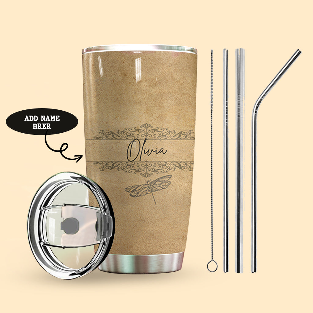 Dragonfly What A Wonderful World Personalized Tumbler