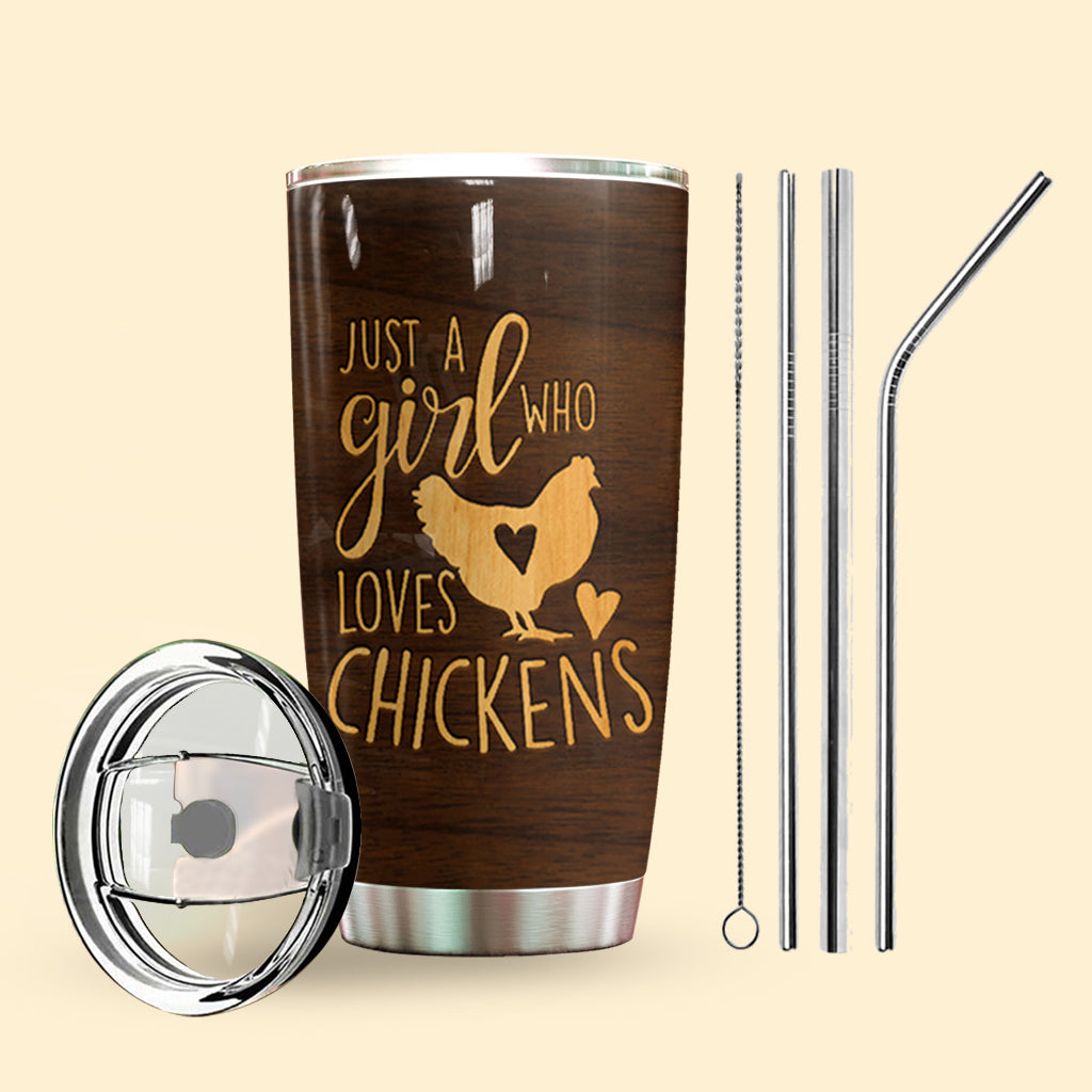 Just A Girl Who Loves Chicken Personalized Tumbler