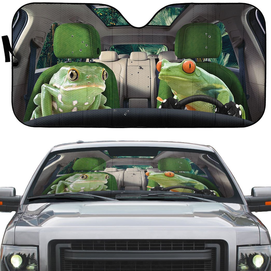 Frogs Custom Car Auto Sunshade