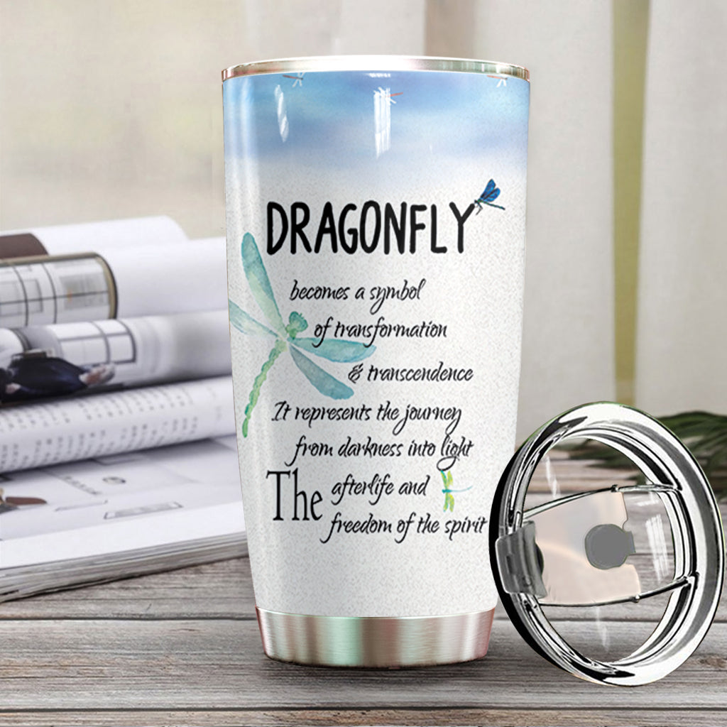 Dragonfly Become A Symbol Personalized Tumbler