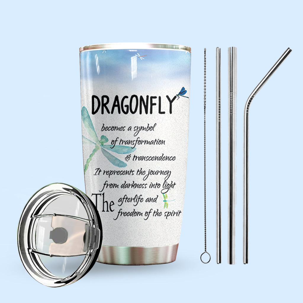 Dragonfly Become A Symbol Personalized Tumbler