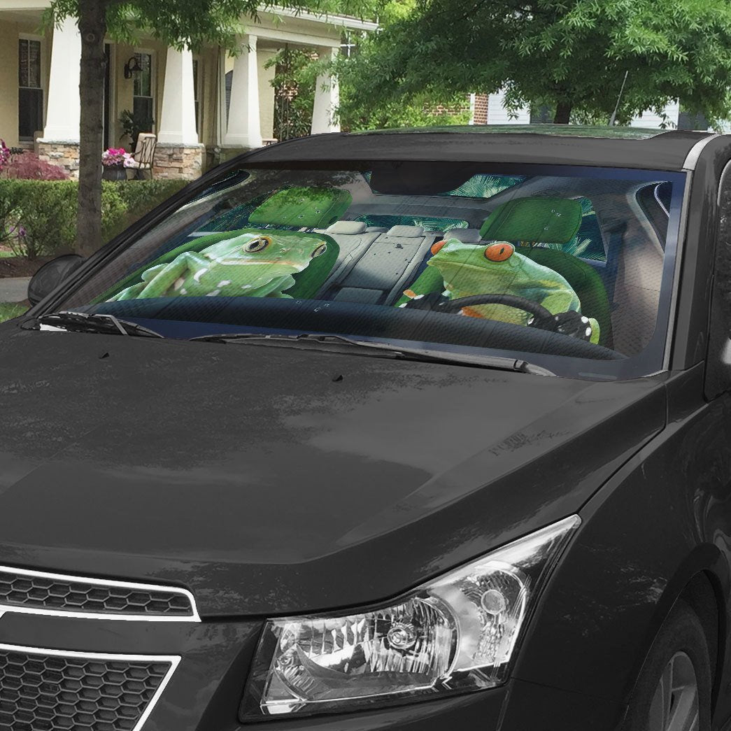 Frogs Custom Car Auto Sunshade