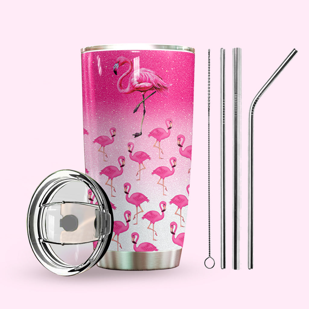 Flamingo Pink Personalized Tumbler