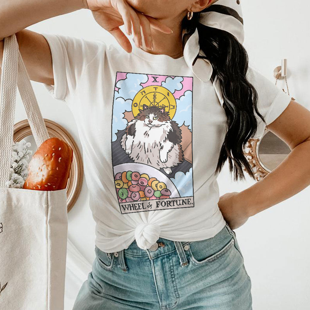Wheel of Fortune Tarot Cat Women's Tee & Unisex Tee