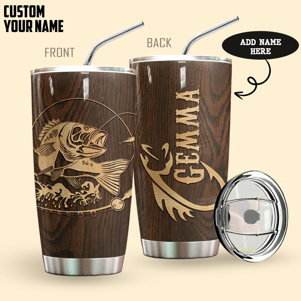 I Love Fishing Personalized Tumbler
