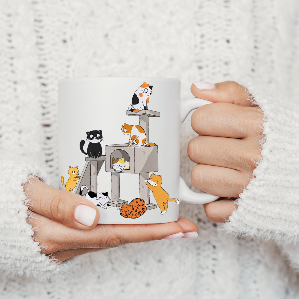 Cat Tower Coffee Mug