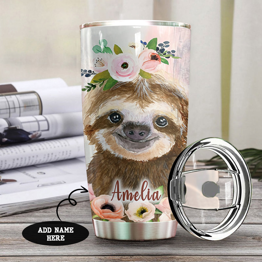 Sloth Beautiful Personalized Tumbler