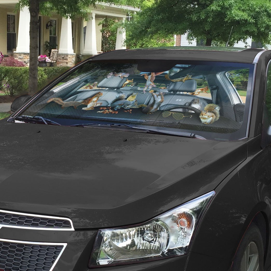 Squirrel Custom Car Auto Sunshade Custom Car Auto Sunshade