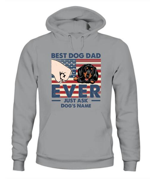 Best Dog Dad Independence Day Personalized Shirt - Name, Skin, Dog can be customized