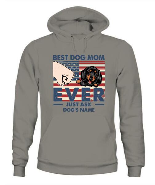Best Dog Mom Fourth Of July Personalized Shirt - Name, Skin, Dog can be customized