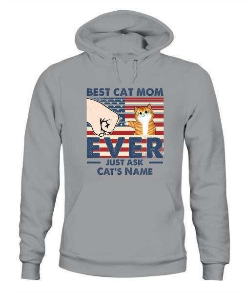 Best Cat Parents US Independence Day Personalized Shirt - Name, Skin, Cat can be customized
