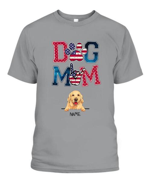 Dog Parents Personalized Graphic Apparel - Dog, Name and Background can be customized