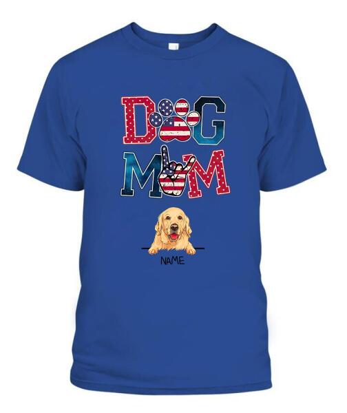Dog Parents Personalized Graphic Apparel - Dog, Name and Background can be customized