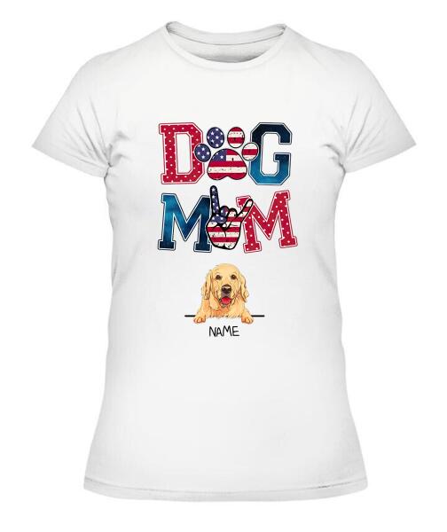 Dog Parents Personalized Graphic Apparel - Dog, Name and Background can be customized