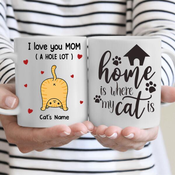 Cat Parents I Love You Personalized Mug - Cat, Name, Title and Quote can be customized