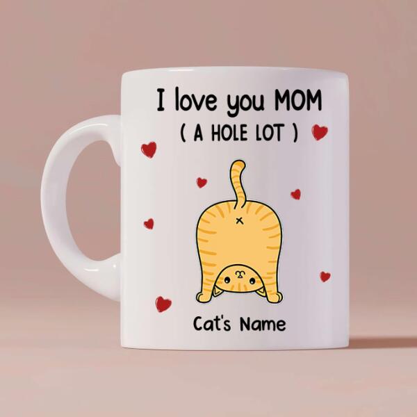 Cat Parents I Love You Personalized Mug - Cat, Name, Title and Quote can be customized