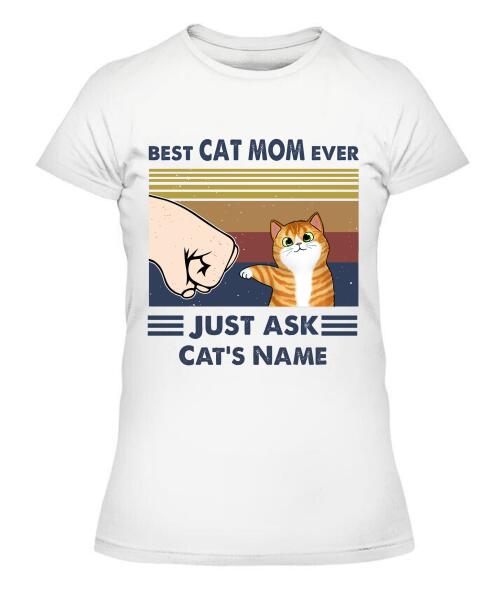 Best Cat Parents Personalized Graphic Apparel (up to 6 cats) - Name, Cat and Title can be customized
