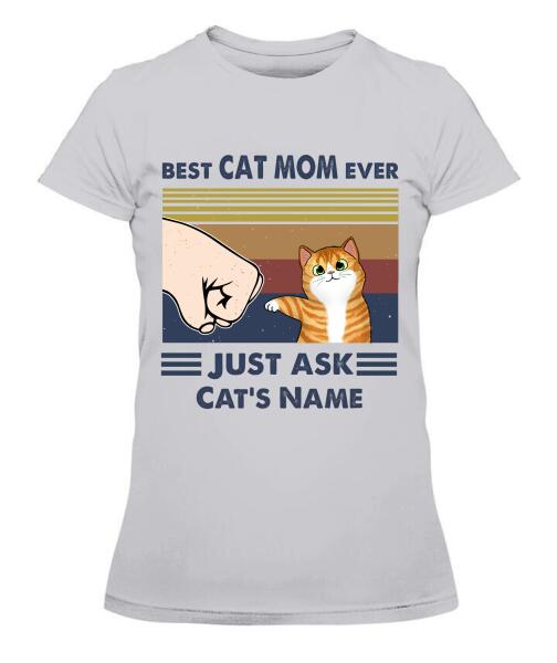 Best Cat Parents Personalized Graphic Apparel (up to 6 cats) - Name, Cat and Title can be customized