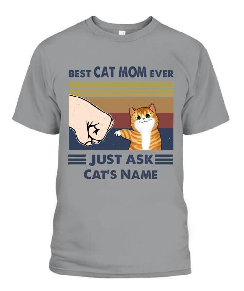 Best Cat Parents Personalized Graphic Apparel (up to 6 cats) - Name, Cat and Title can be customized
