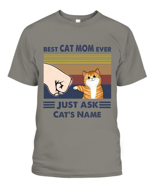 Best Cat Parents Personalized Graphic Apparel (up to 6 cats) - Name, Cat and Title can be customized