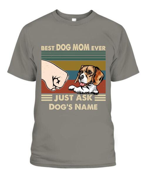 Best Dog Parents Personalized Graphic Apparel (up to 6 dogs) - Name, Dog and Title can be customized