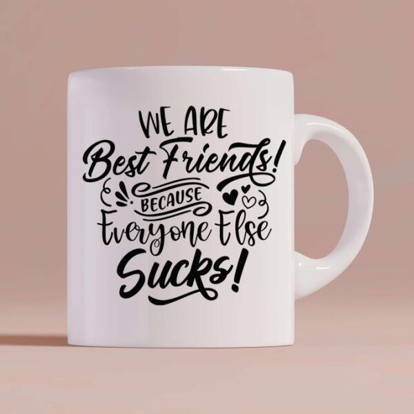 Besties Personalized Coffee Mug - Hair, Skin, Clothes, Drink and Name can be customized