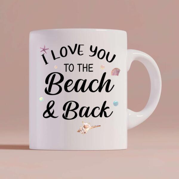 Besties Summer Beach Personalized Coffee Mug - Skin, Hair, Clothes, Drink, Name, Background and Quote can be customized