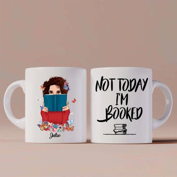 Not Today I’m Booked Personalized Coffee Mug - Skin, Hair, Shirt, Name and Quote can be customized