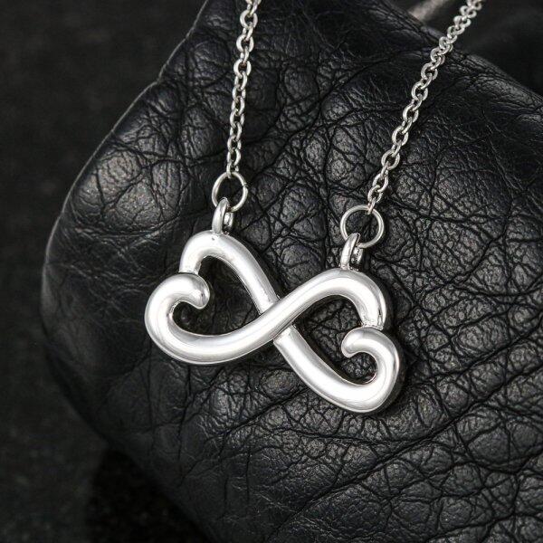 To My Daughter From Mom With Personalized Message Card (9 Necklace Designs) - Name, Skin, Hair, Clothes and Background can be customized