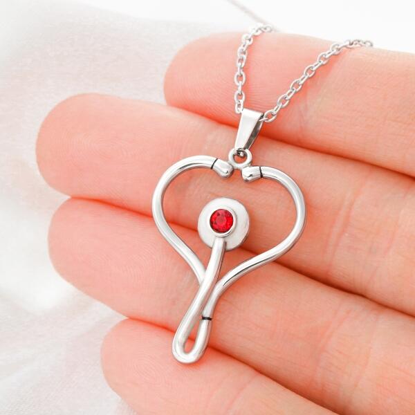 To My Daughter From Dad With Personalized Message Card (9 Necklace Designs) - Name, Skin, Hair, Clothes, Background and Quote can be customized