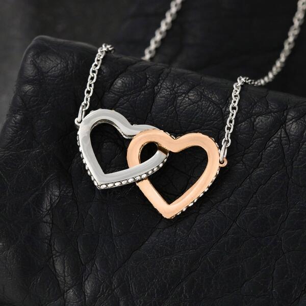 To My Daughter From Dad With Personalized Message Card (9 Necklace Designs) - Name, Skin, Hair, Clothes, Background and Quote can be customized