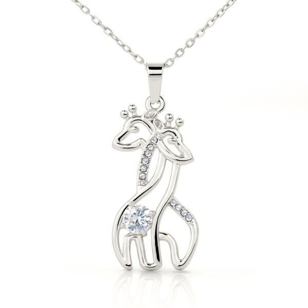 To My Daughter From Dad With Personalized Message Card (9 Necklace Designs) - Name, Skin, Hair, Clothes, Background and Quote can be customized