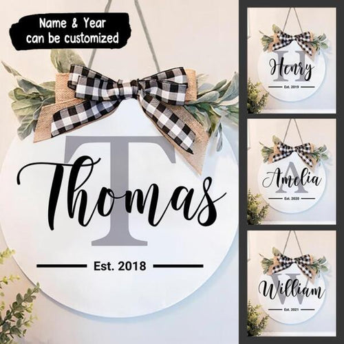 Last Name Personalized Wooden Door Plates