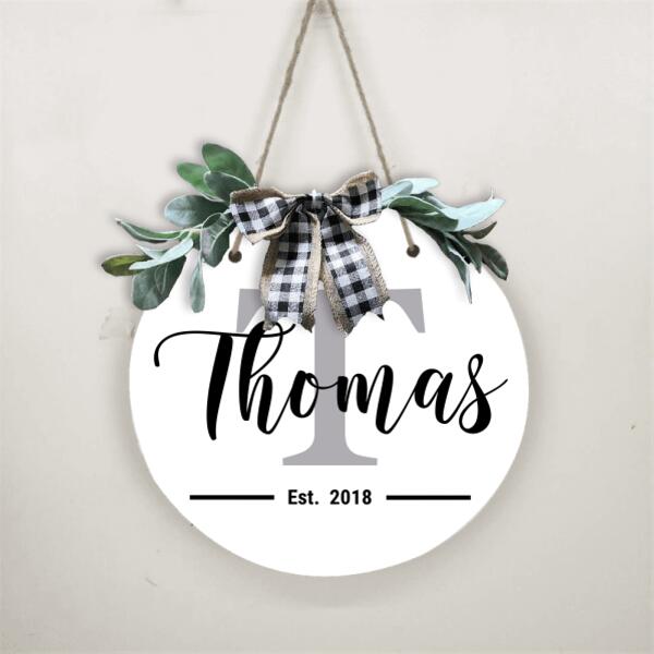 Last Name Personalized Wooden Door Plates