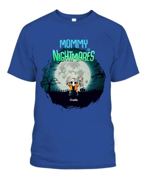 Halloween Nightmare Kids Horror Character Personalized Graphic Apparel - Title, Character, Name and Design can be customized