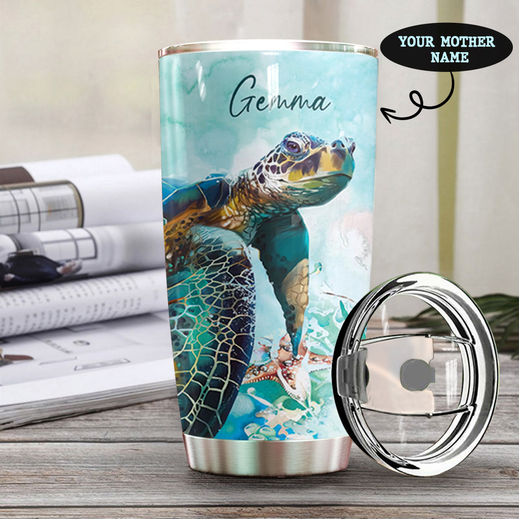 Sea Turtle Advice Personalized Tumbler