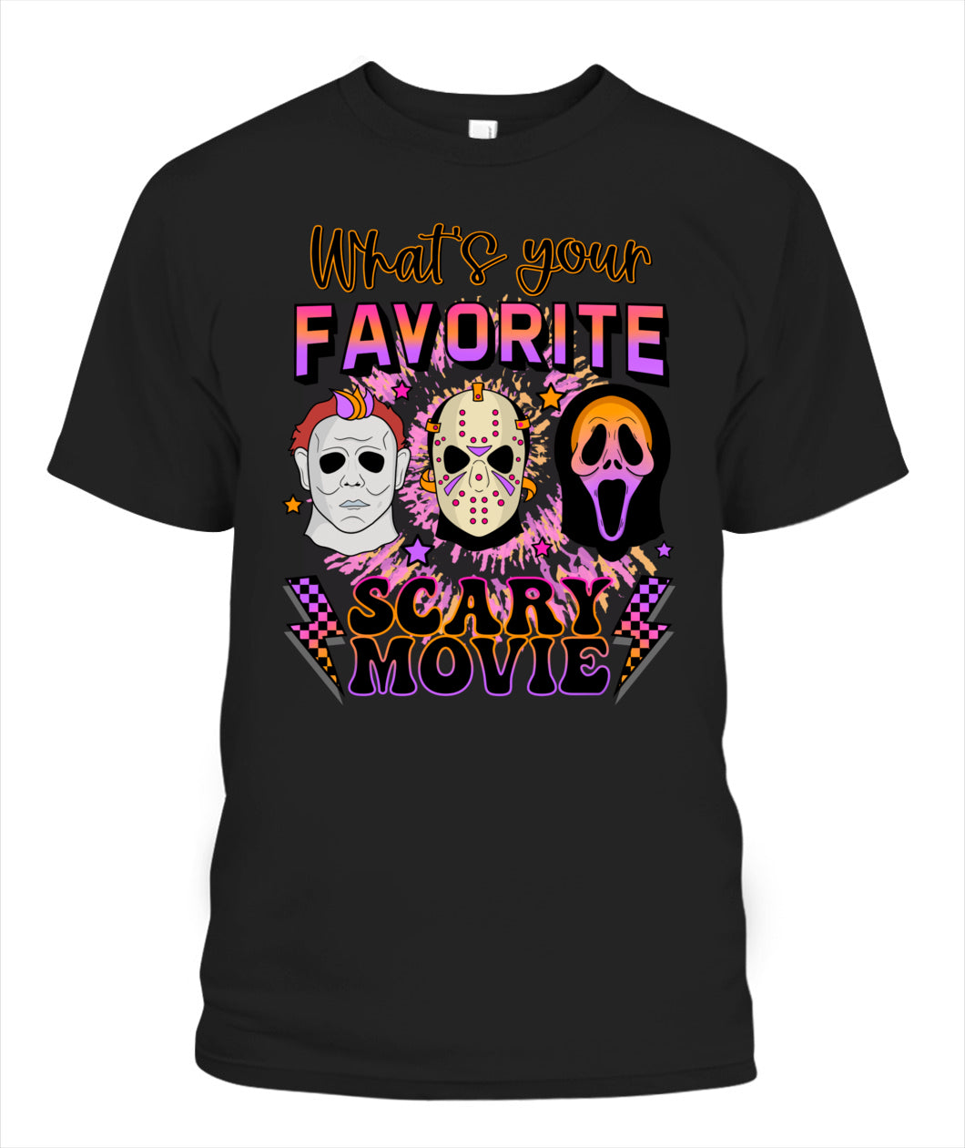 Halloween What's Your Favorite Scary Movie Graphic Apparel
