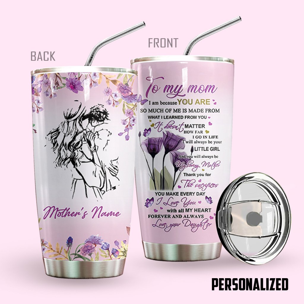 To My Mom Butterfly Personalized Tumbler