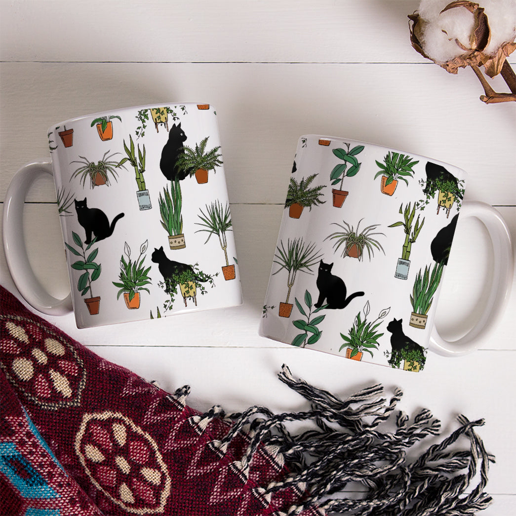 Plants And Cats Cat Coffee Mug