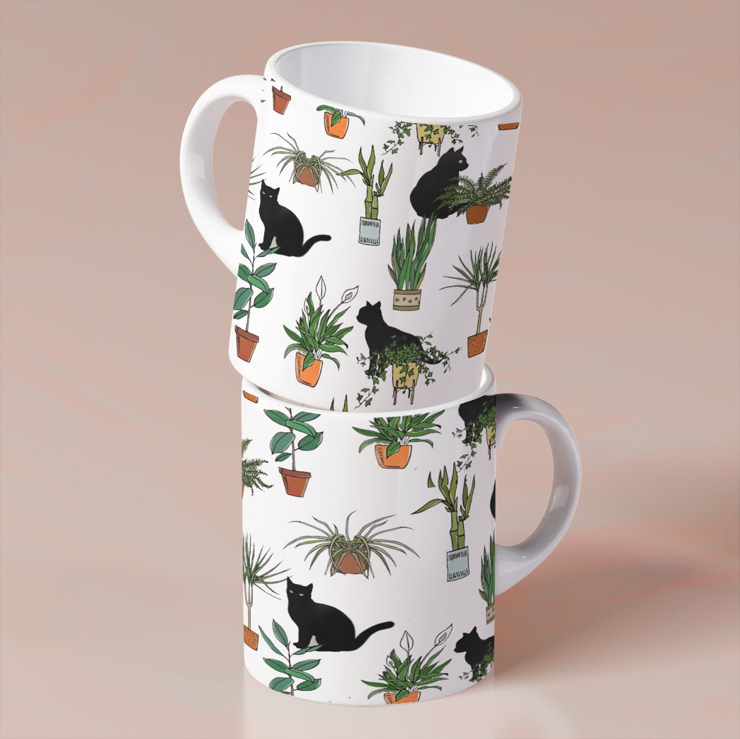 Plants And Cats Cat Coffee Mug