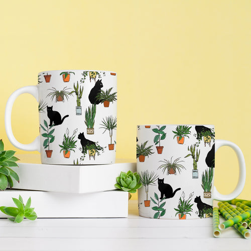 Plants And Cats Cat Coffee Mug
