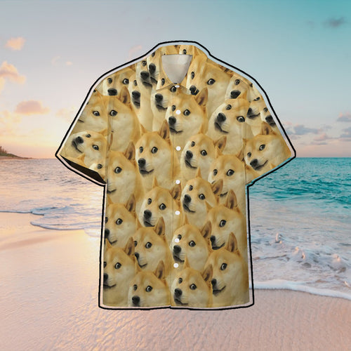 Doge Hawaii Button Shirt
