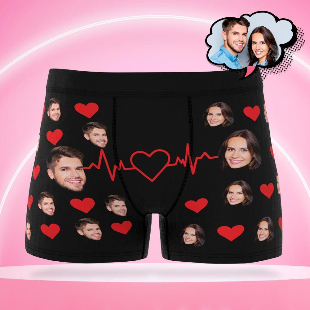 Personalized Two Face Boxer Briefs Mens Heart Underwear The Tiee 4144